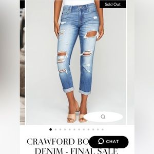 Vici - Crawford boyfriend denim - size 7/27.